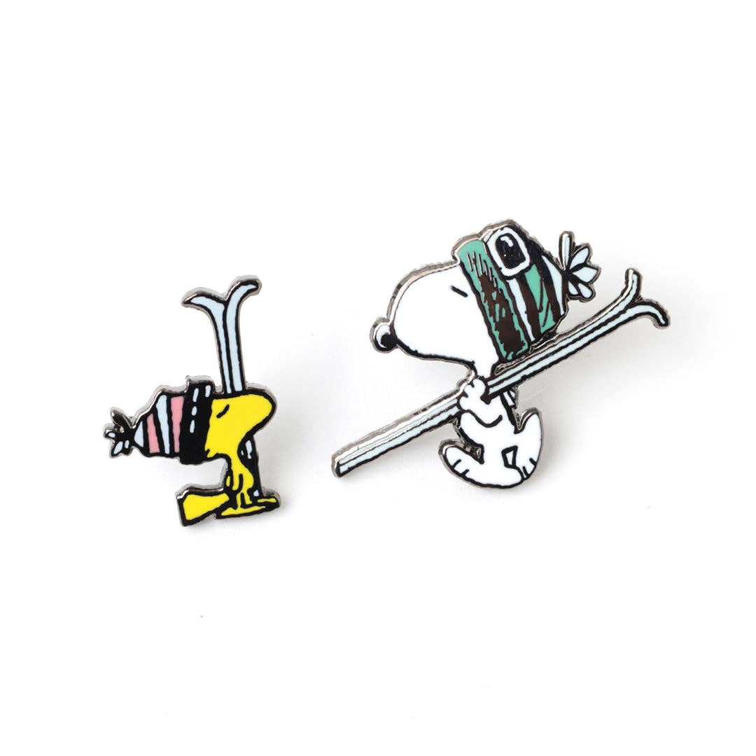 Snoopy & Woodstock Ski Pin Set