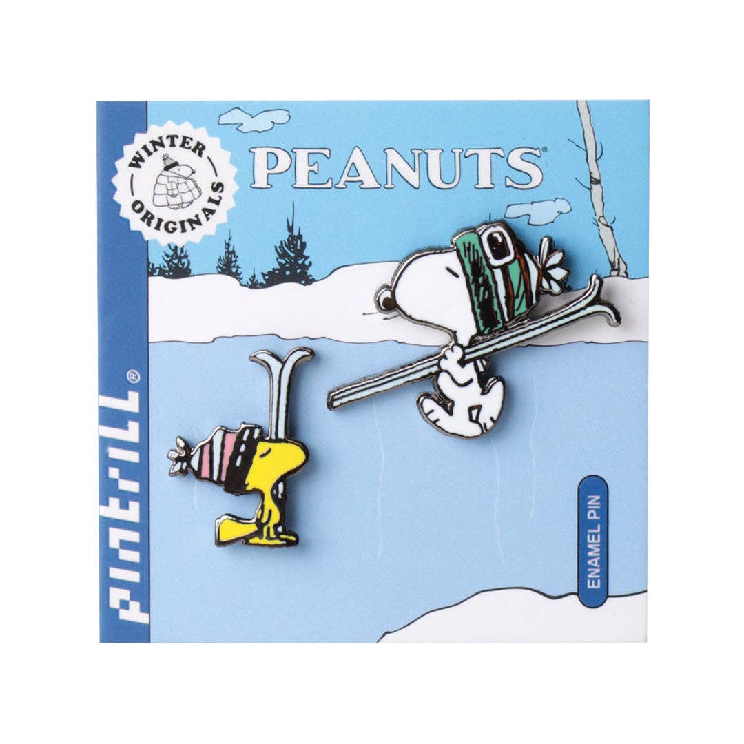 Snoopy & Woodstock Ski Pin Set
