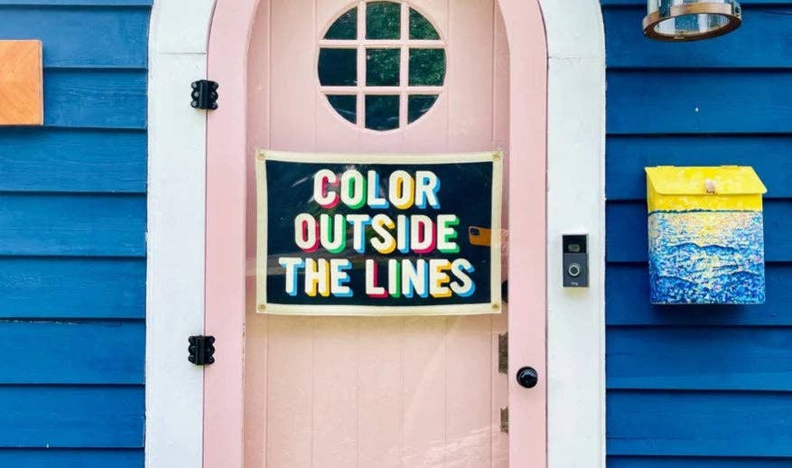 Color Outside The Lines Camp Flag