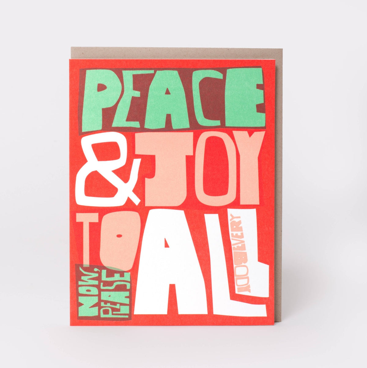 Peace And Joy Holiday Card