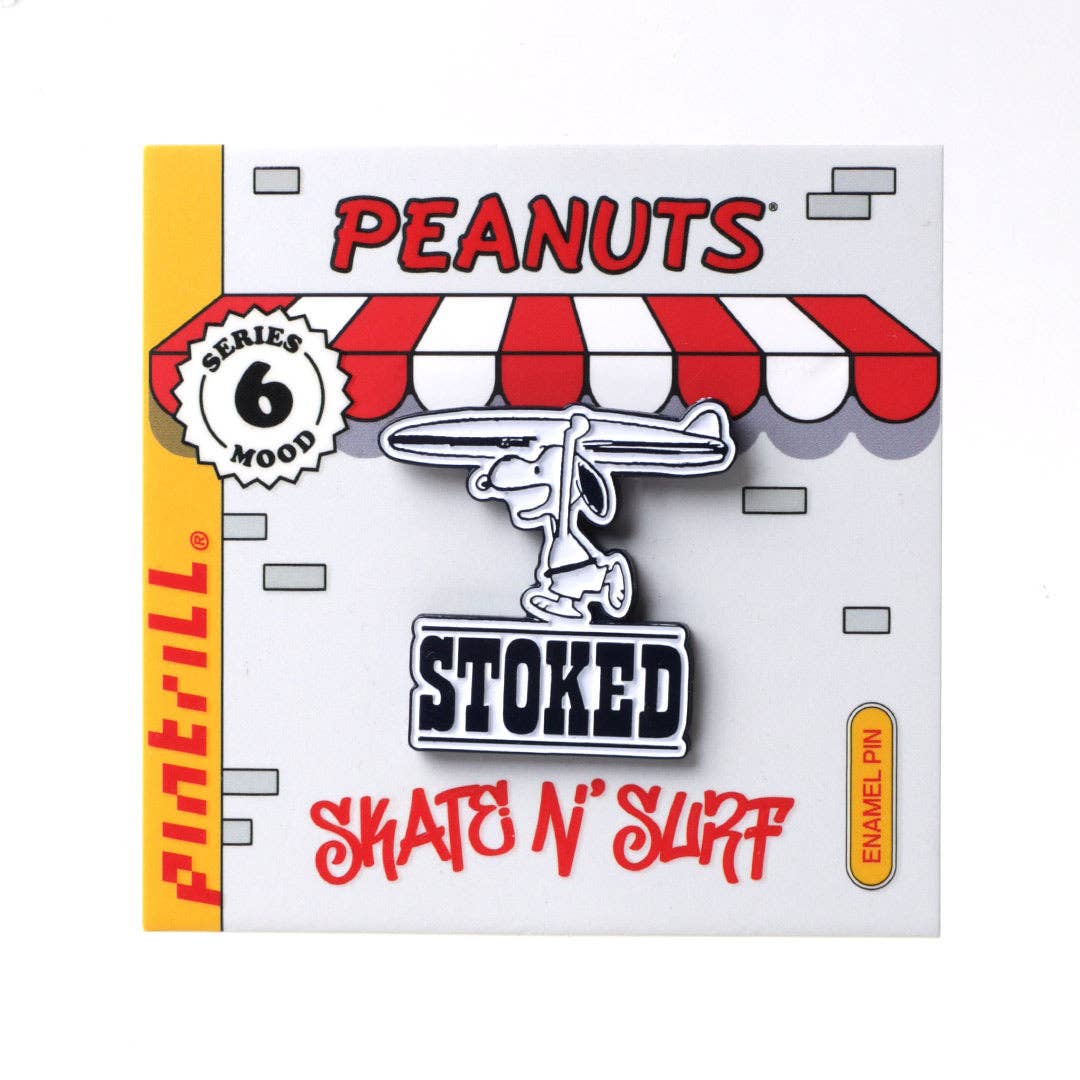 Snoopy Surf Stoked Pin