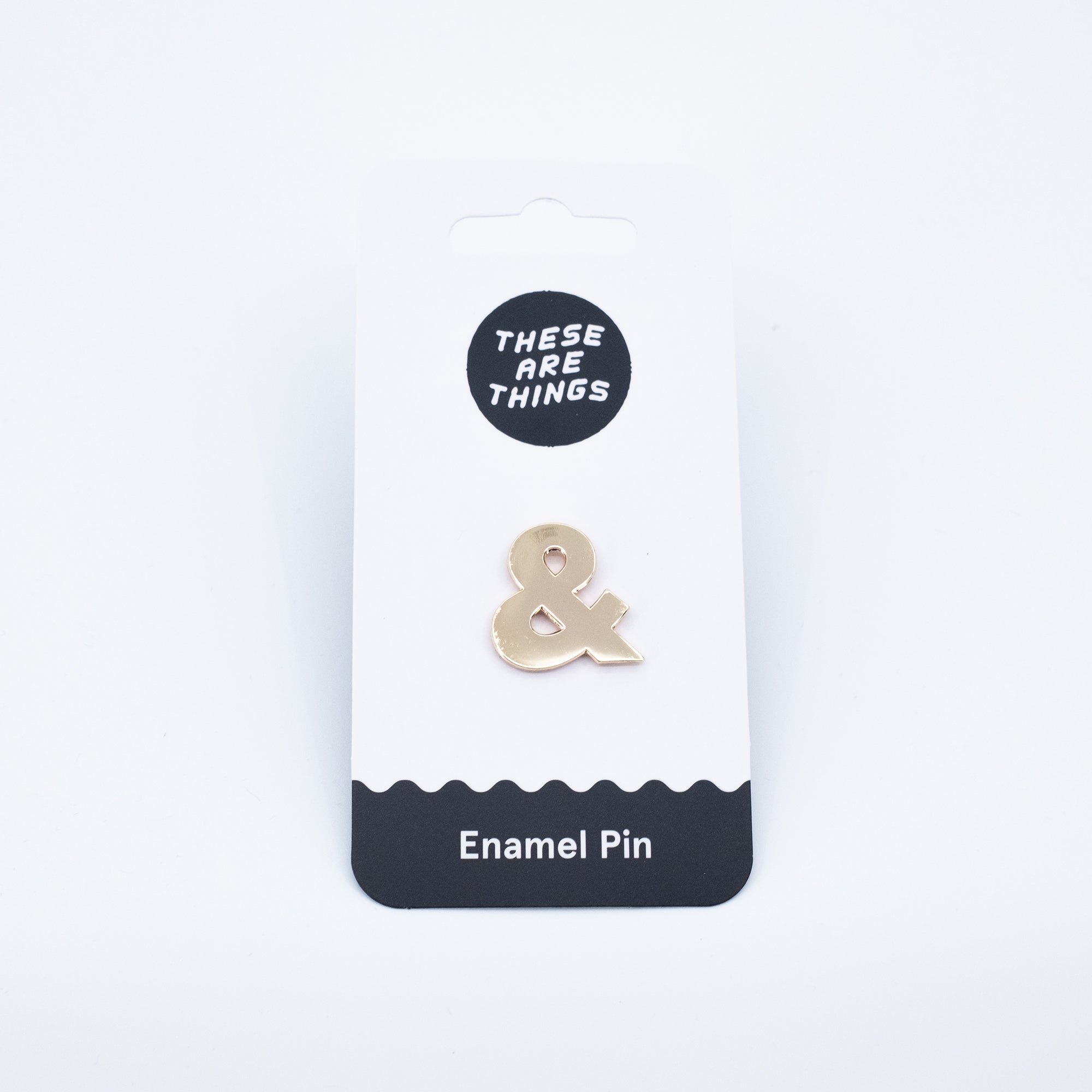 Ampersand Enamel Pin: 1" tall