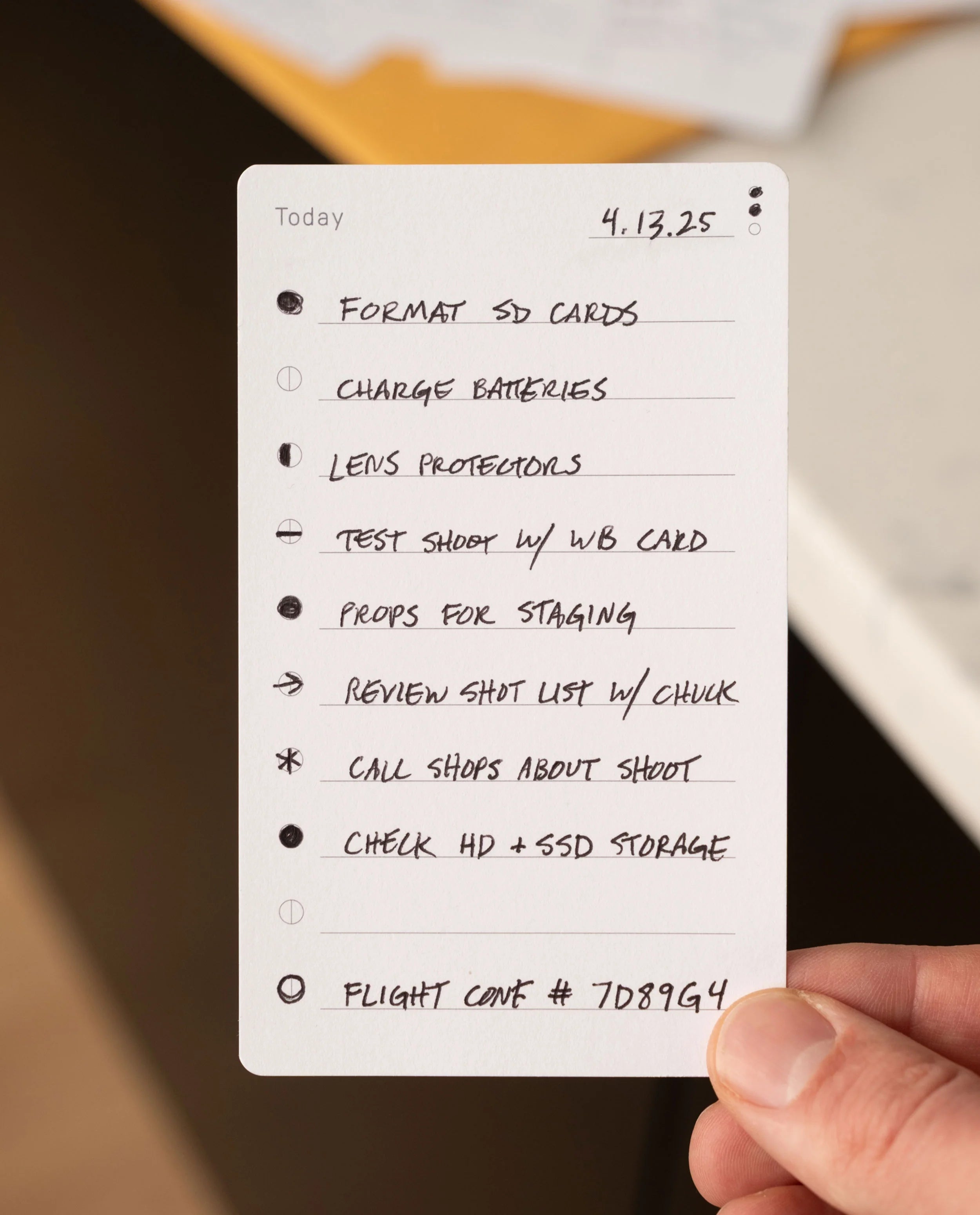 Analog Task Cards – Small