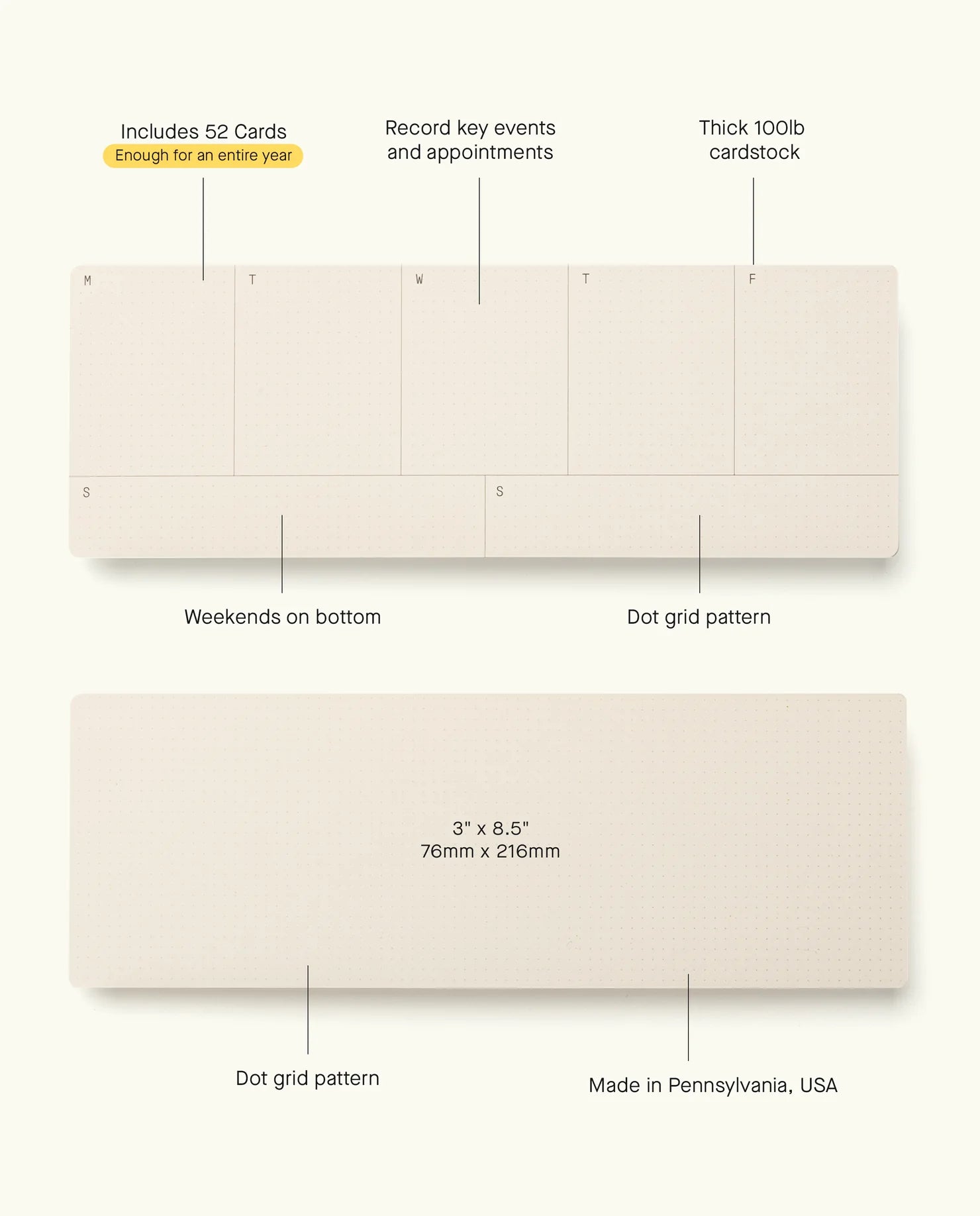 Analog Weekly Cards