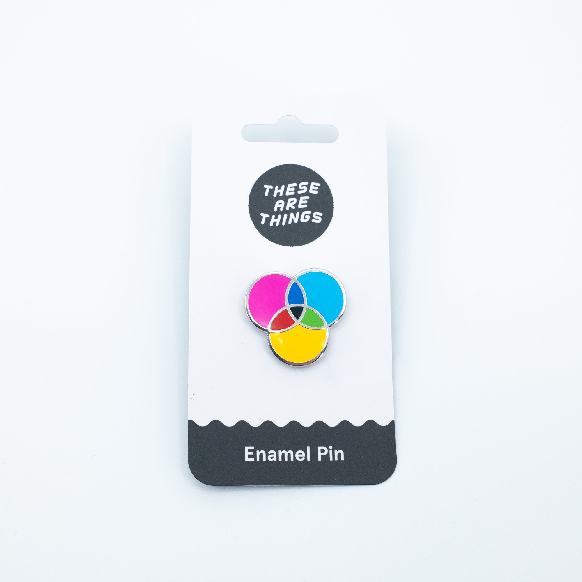 CMYK Enamel Pin: 1" wide