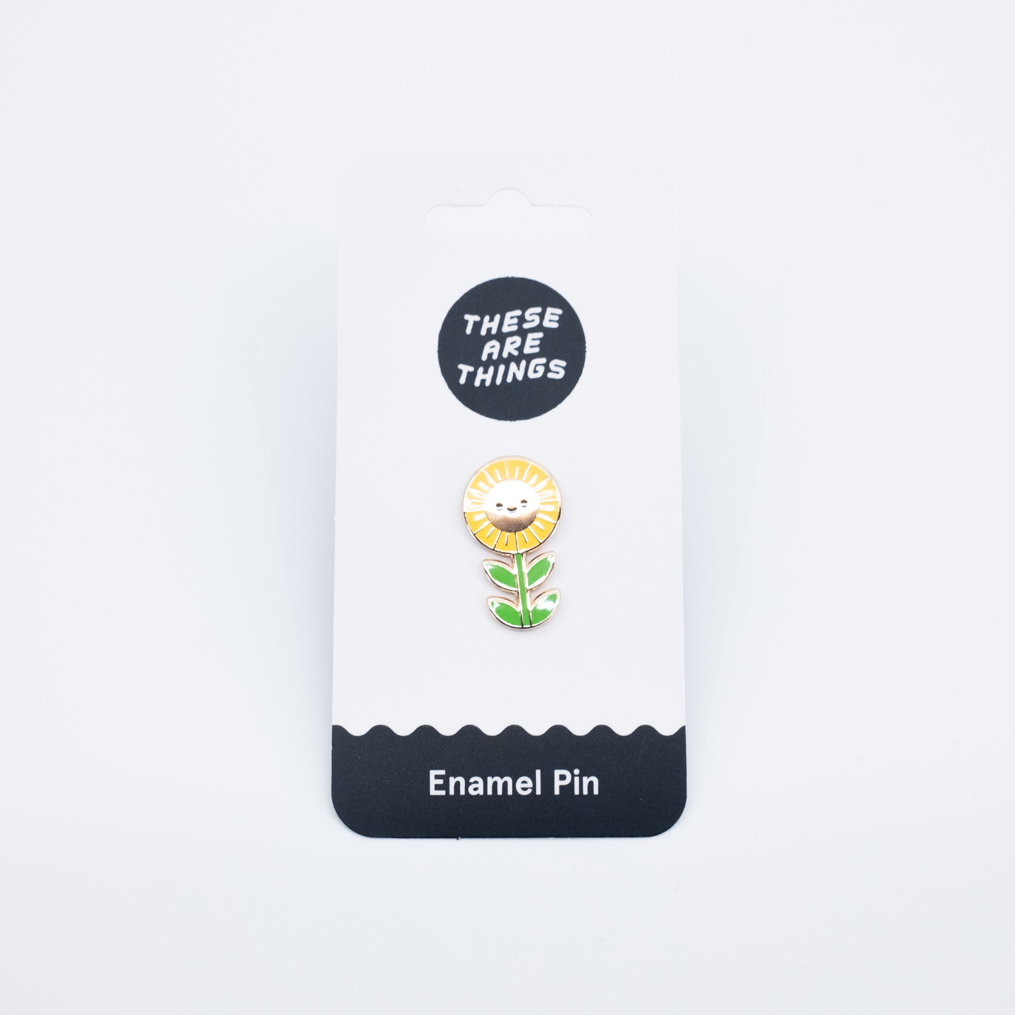 Sunflower Enamel Pin: 1" tall