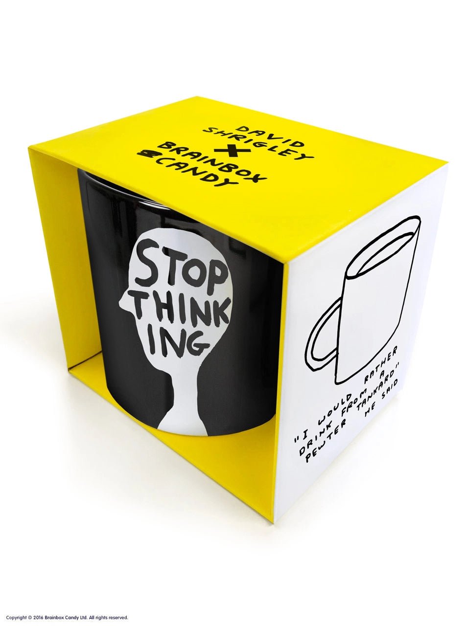 David Shrigley Stop Thinking Mug