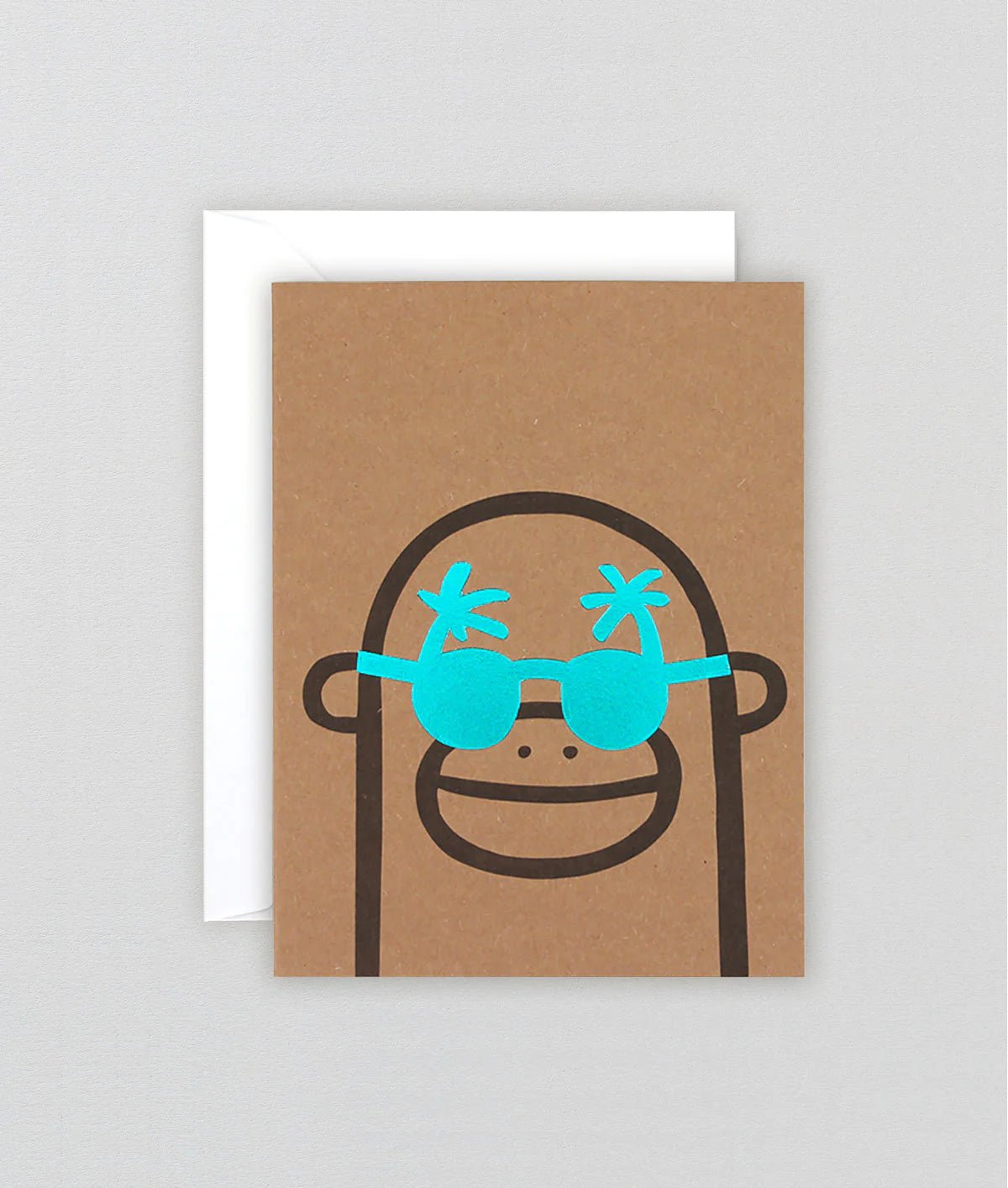 Monkey Letterpress Card