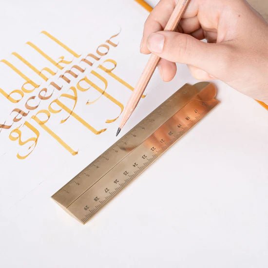 Stria - Solid Brass Folding Ruler