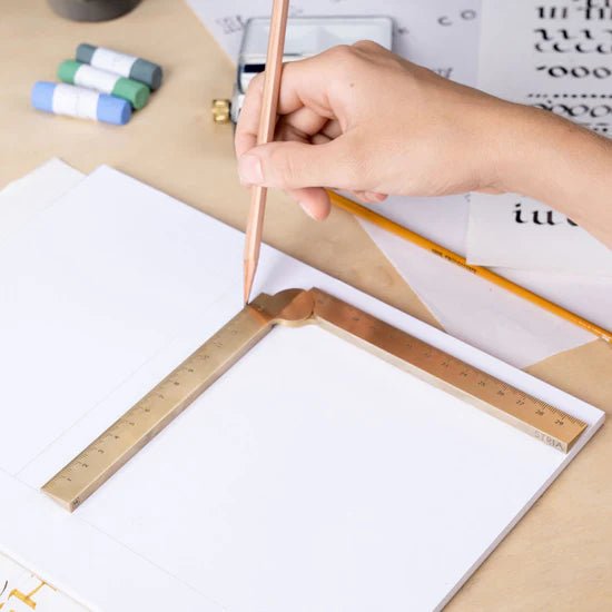 Stria - Solid Brass Folding Ruler