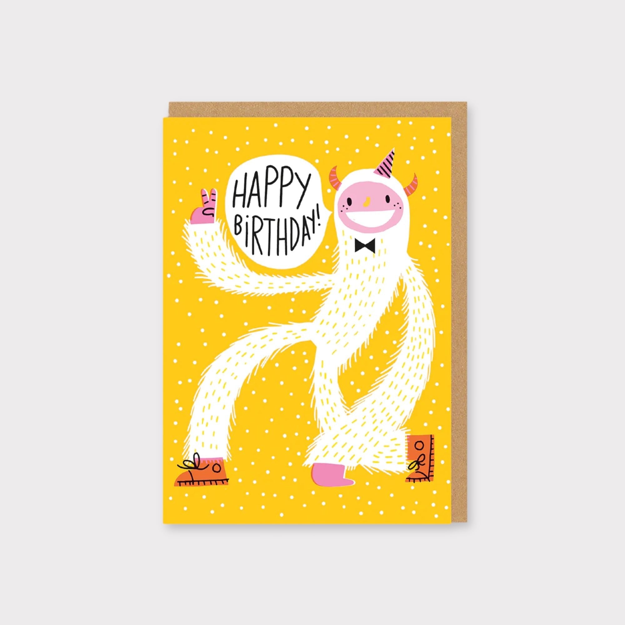 Happy Birthday Yeti Greeting Card