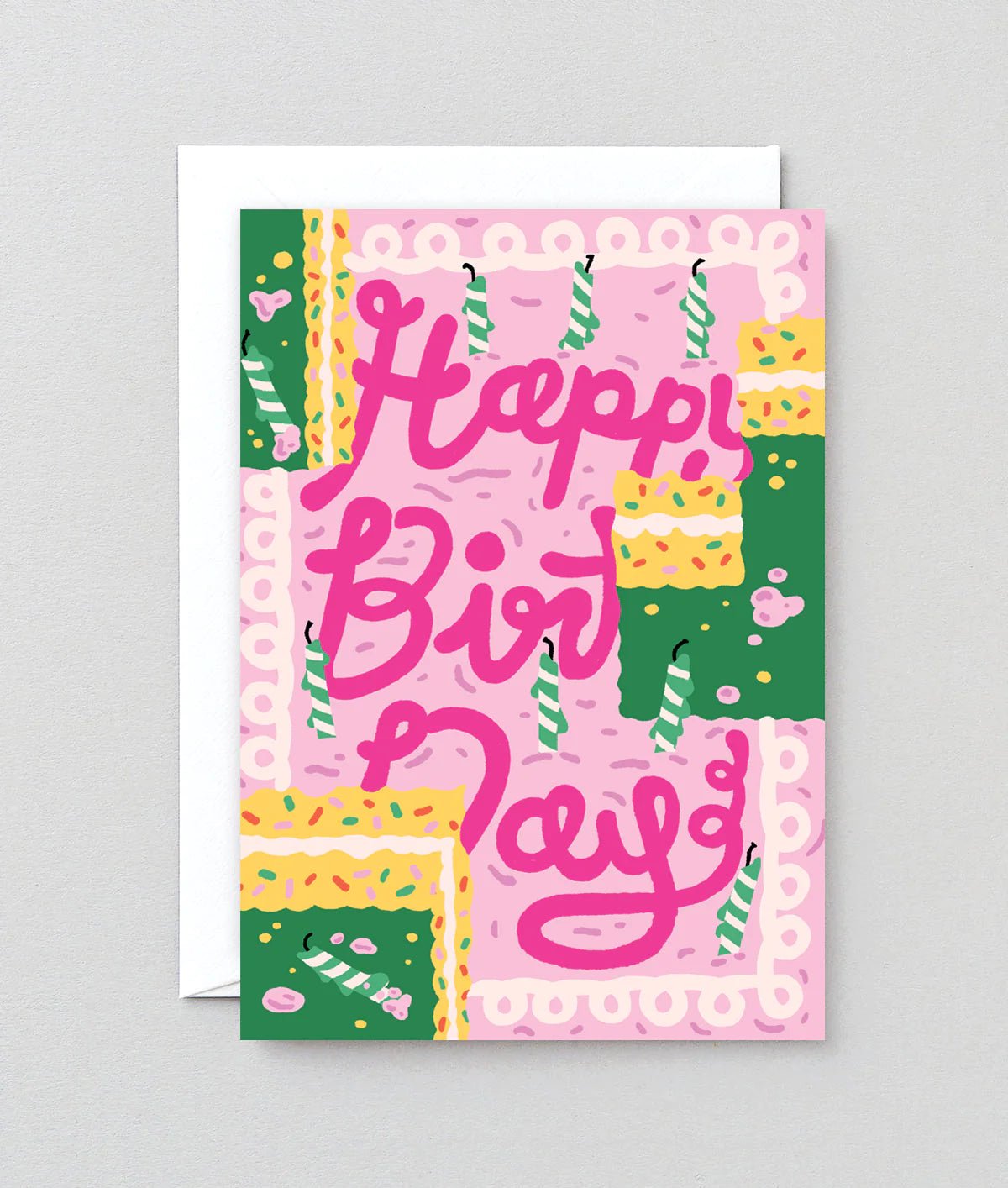 Pink Birthday Cake Card