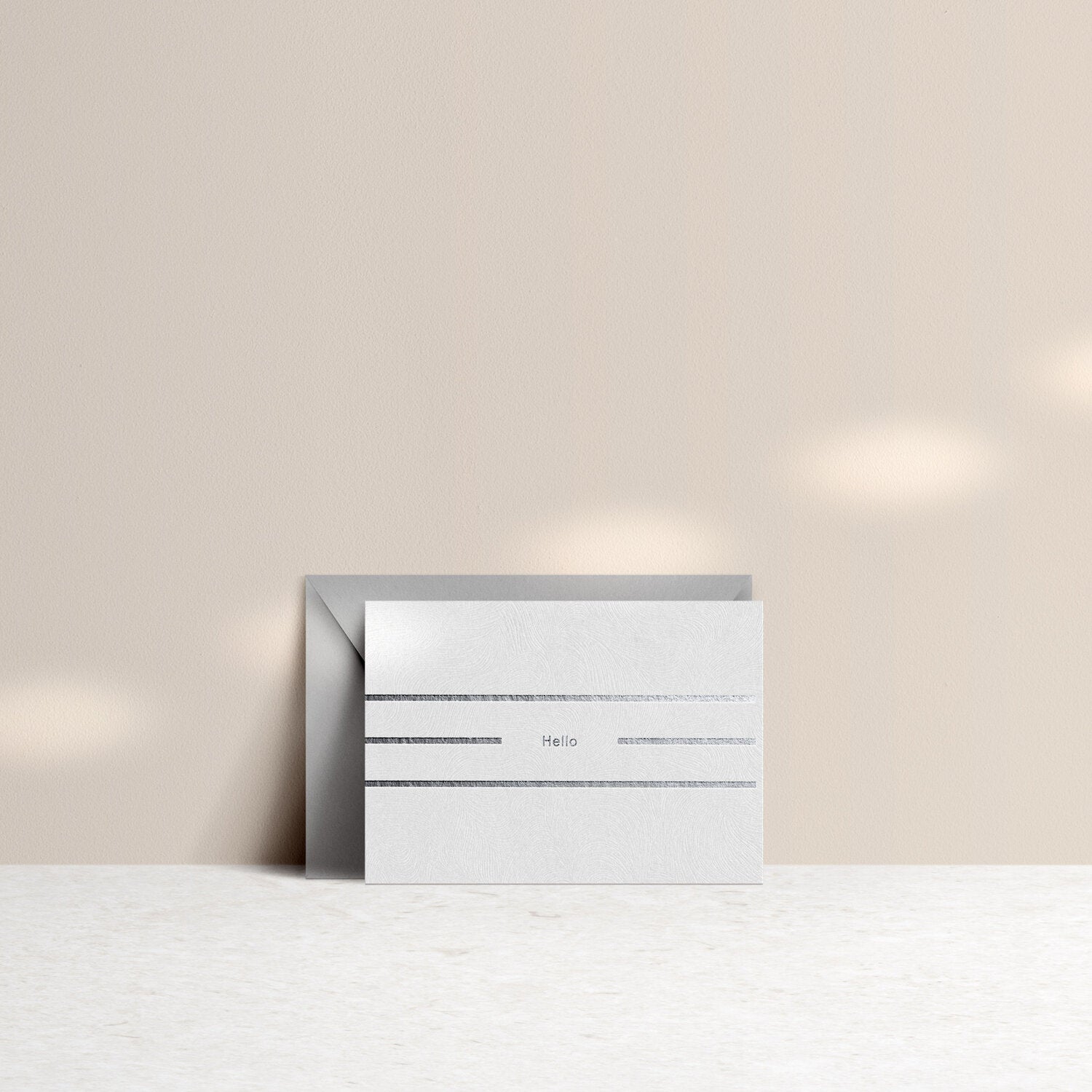 Hot Foil Stamped 'HELLO' Note Card