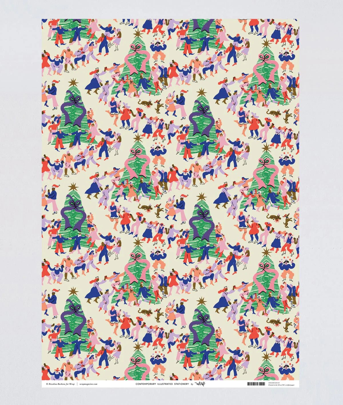 Christmas Festival Wrapping Paper – 3 Sheets