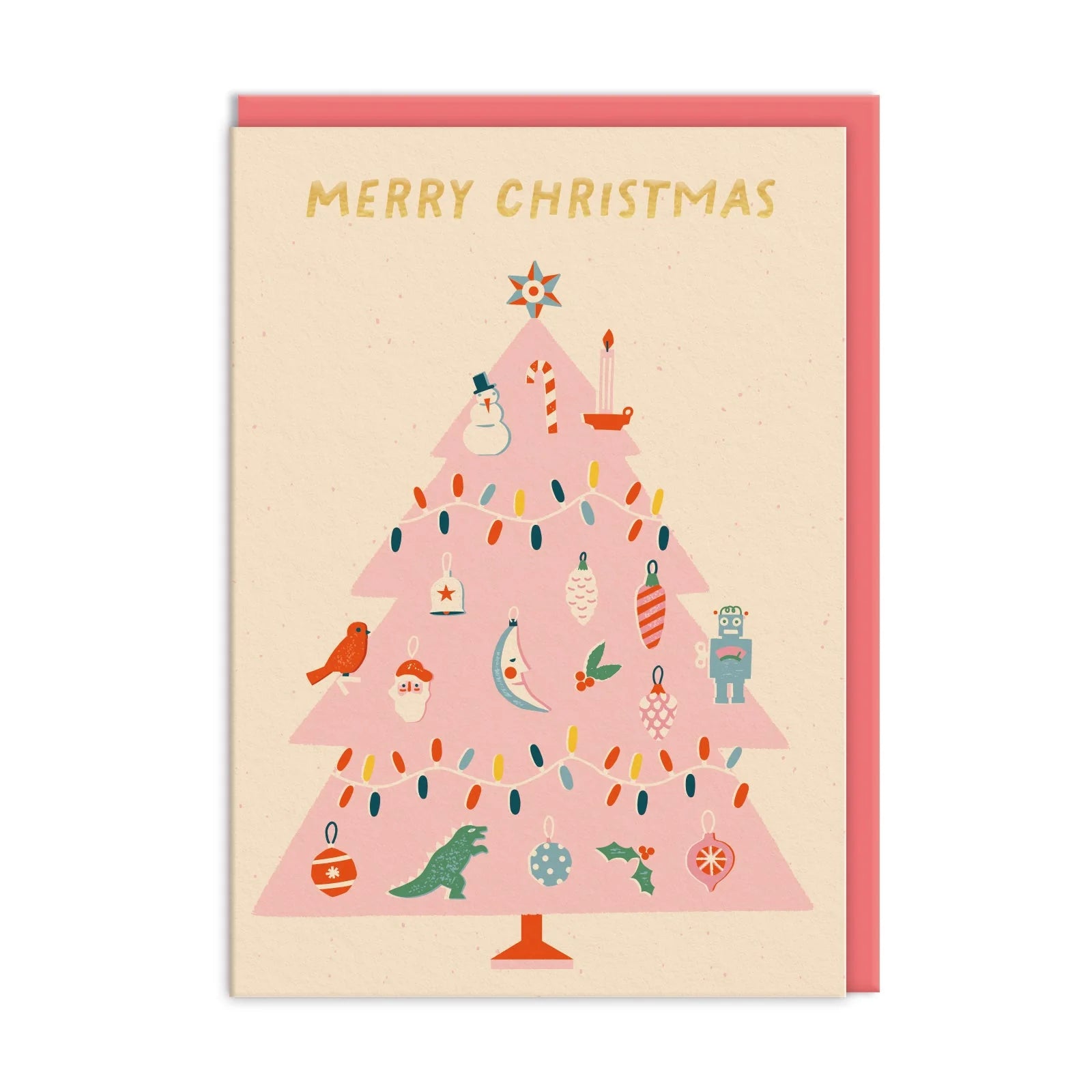 Pink Christmas Tree Charity Card Set