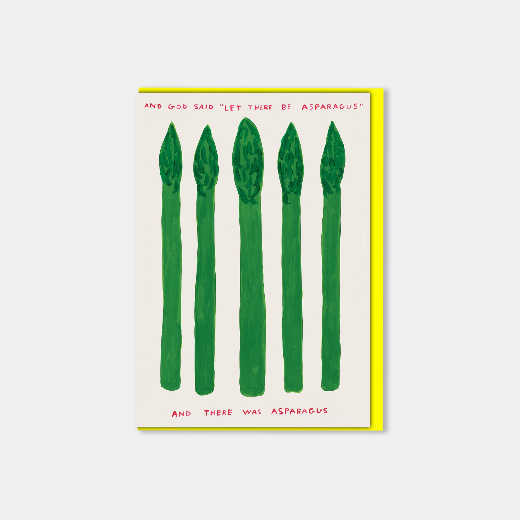 Asparagus David Shrigley Card