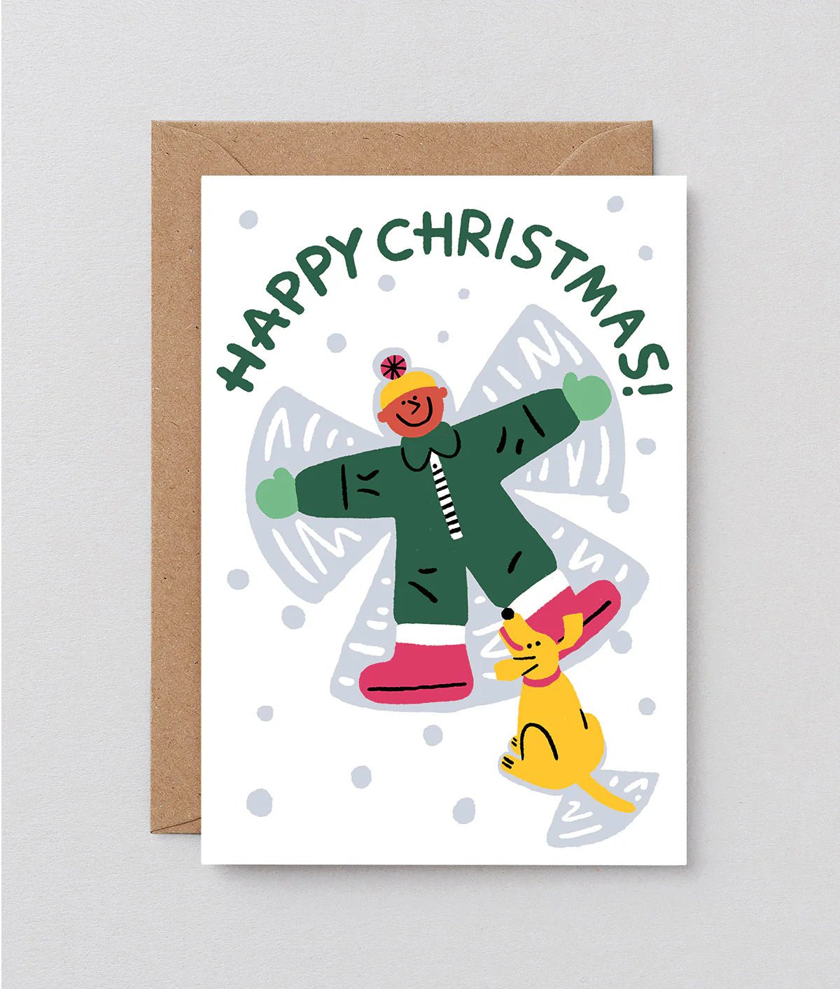 Snow Angel Embossed Christmas Card