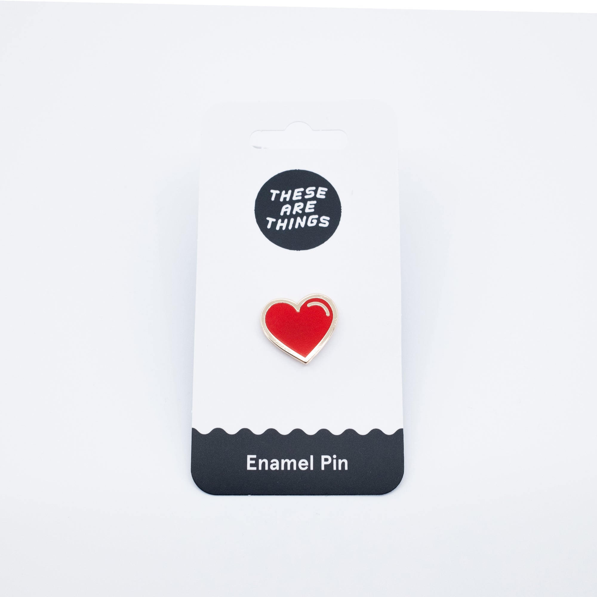 Red Heart Enamel Pin