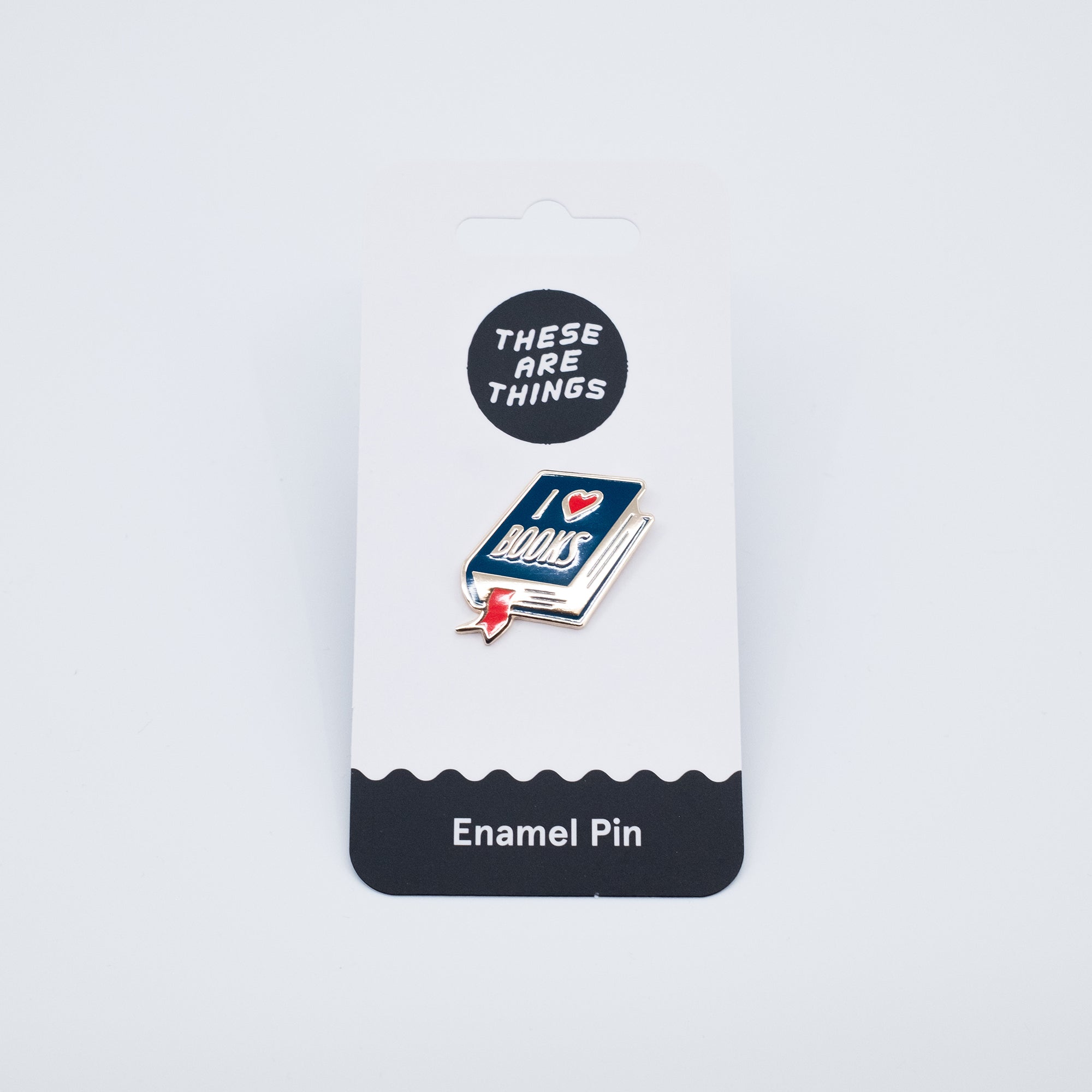 I Heart Books Enamel Pin