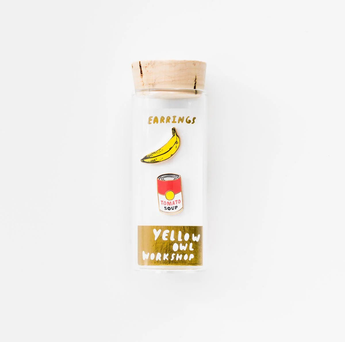 Pop Art Banana & Soup Earring