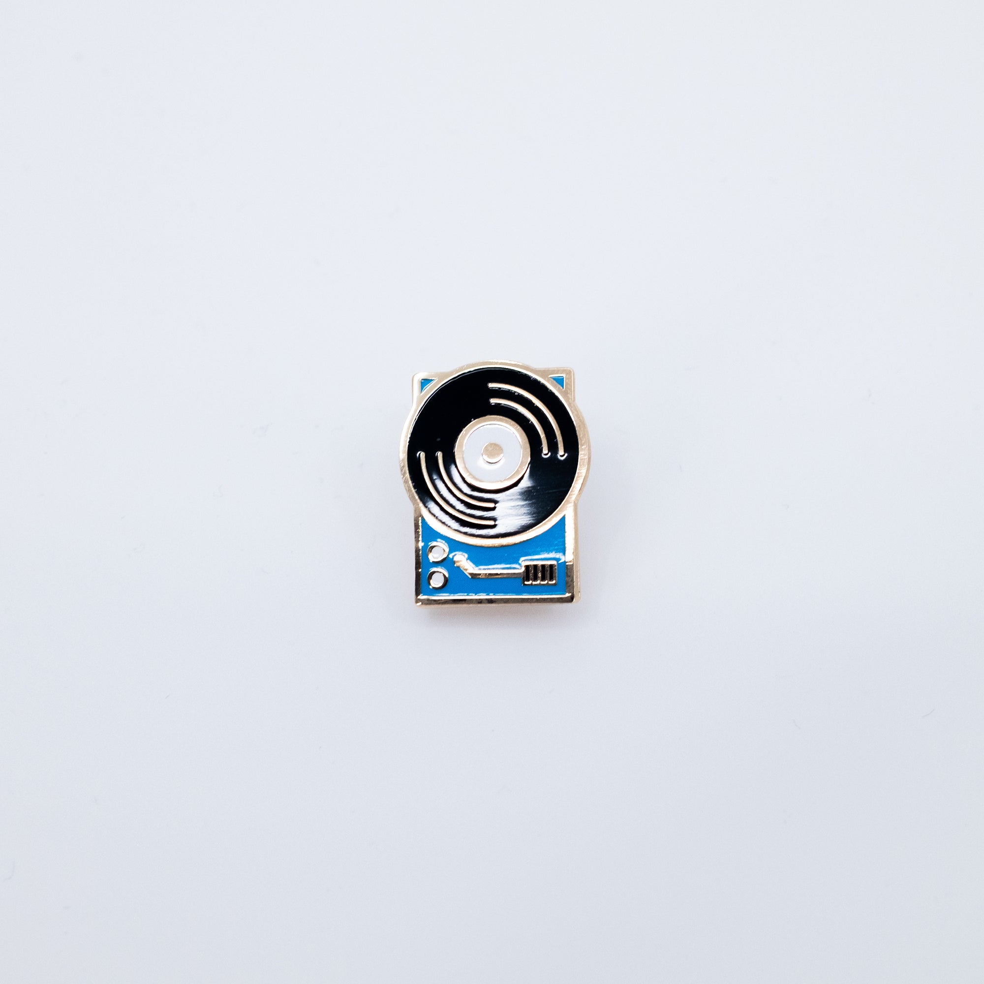 Record Player Enamel Pin: 1" wide