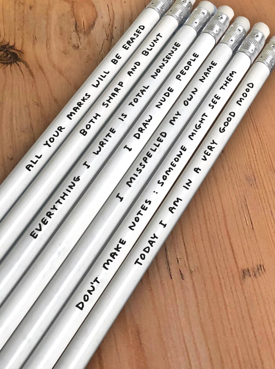David Shrigley Pencil Box - Pack of 7 Mixed Designs