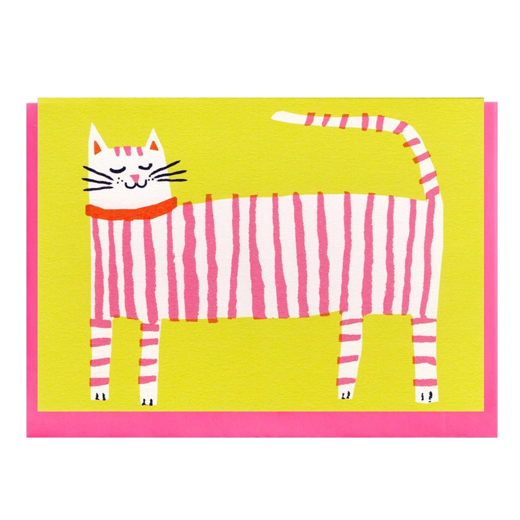 Stripy Cat Card