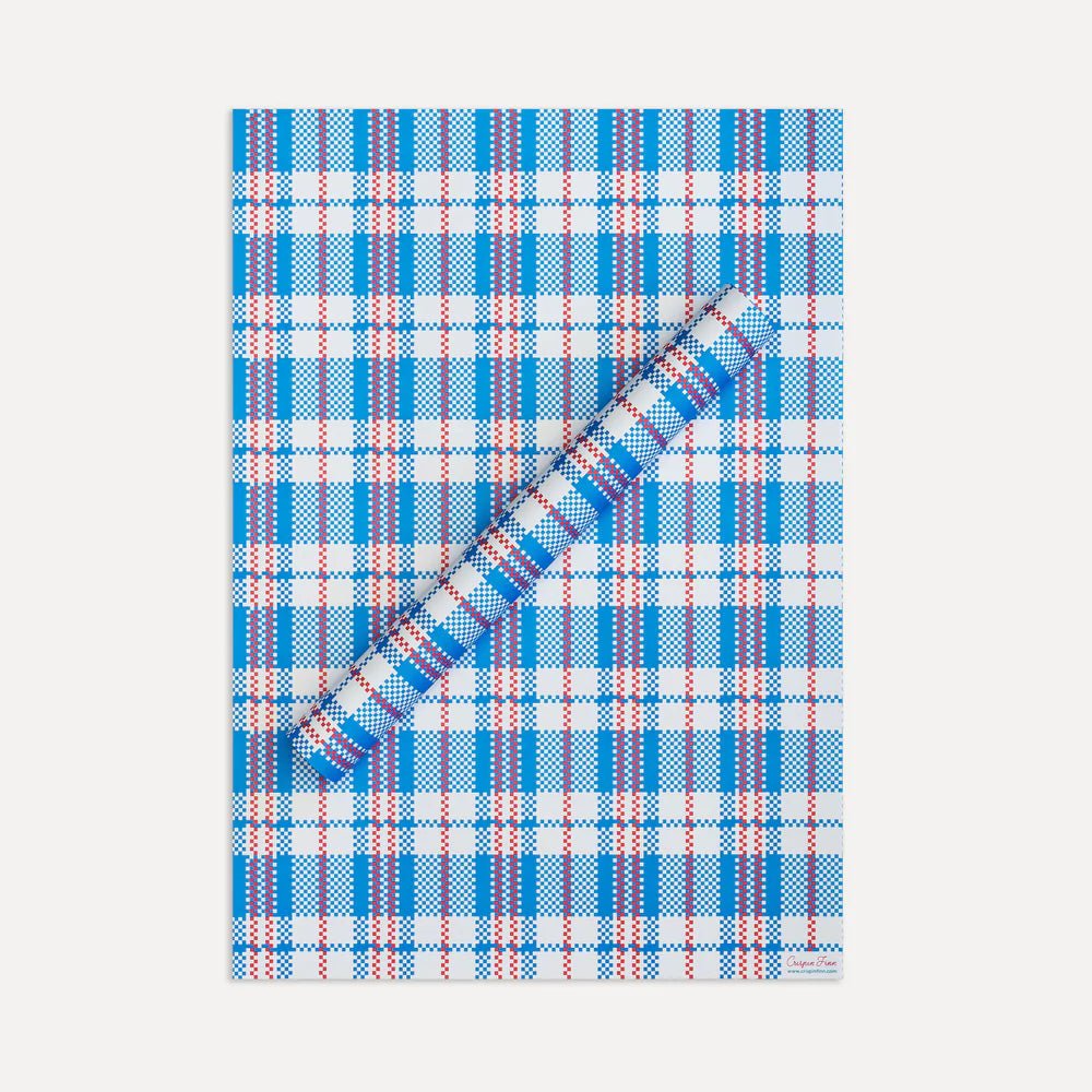 Blue Shopper Gift Wrap – 3 Sheets