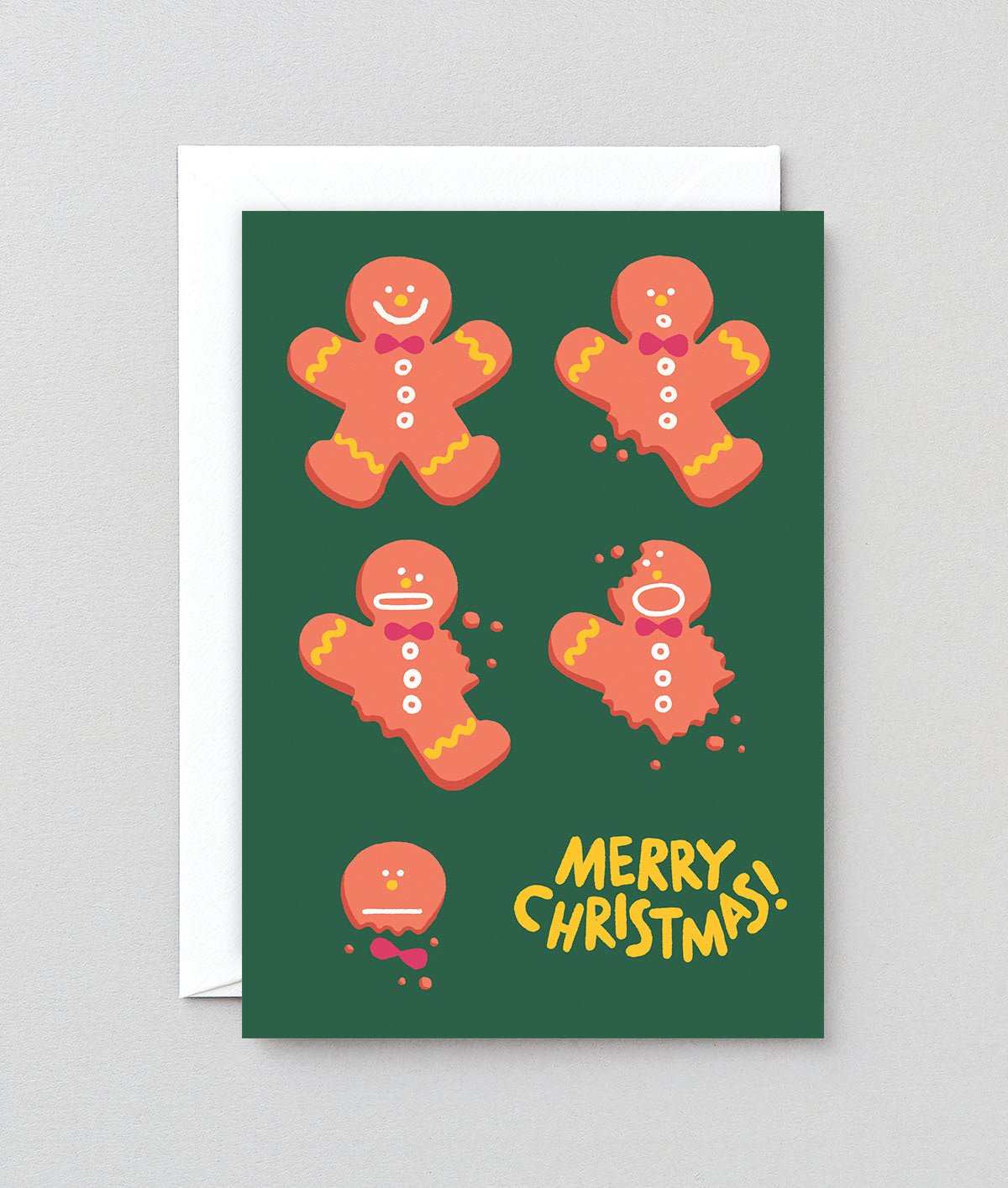 Gingerbread 'Merry Christmas' Embossed Card