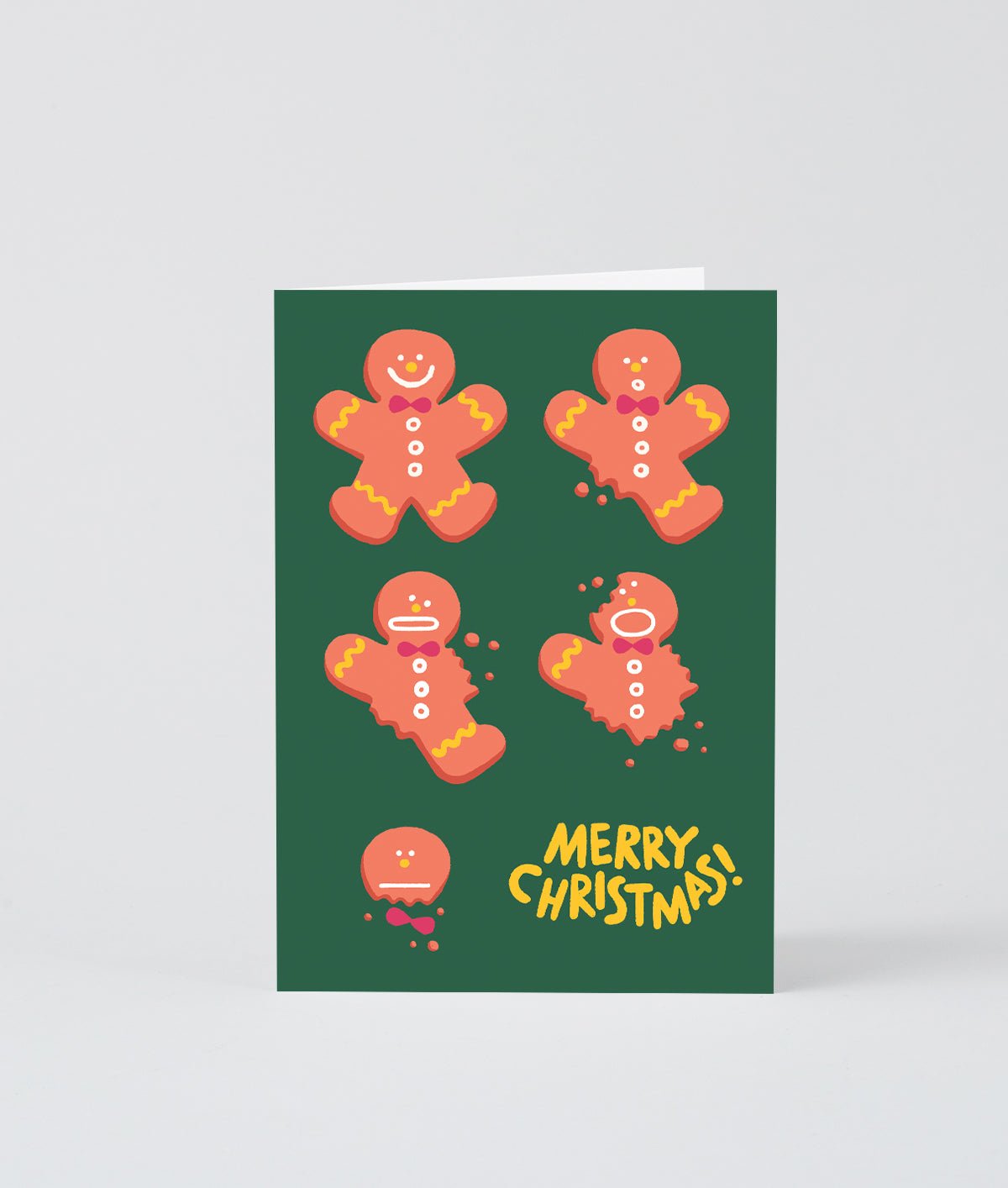 Gingerbread 'Merry Christmas' Embossed Card