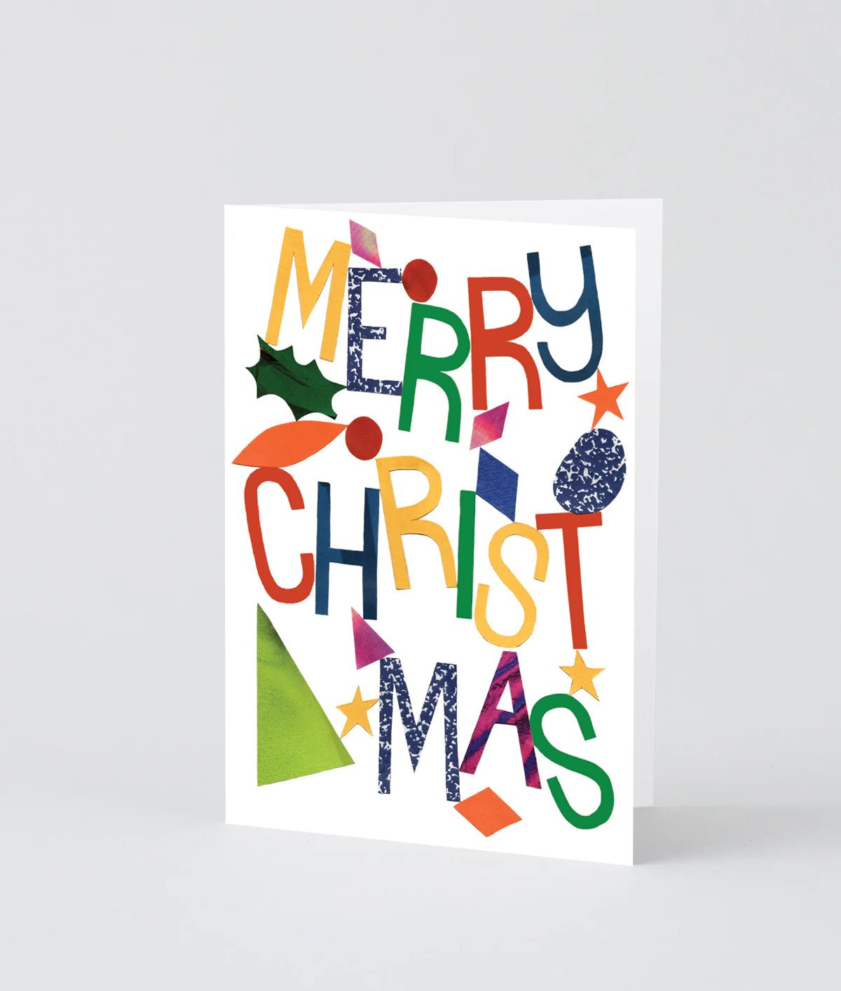Merry Christmas Collage Embossed Card