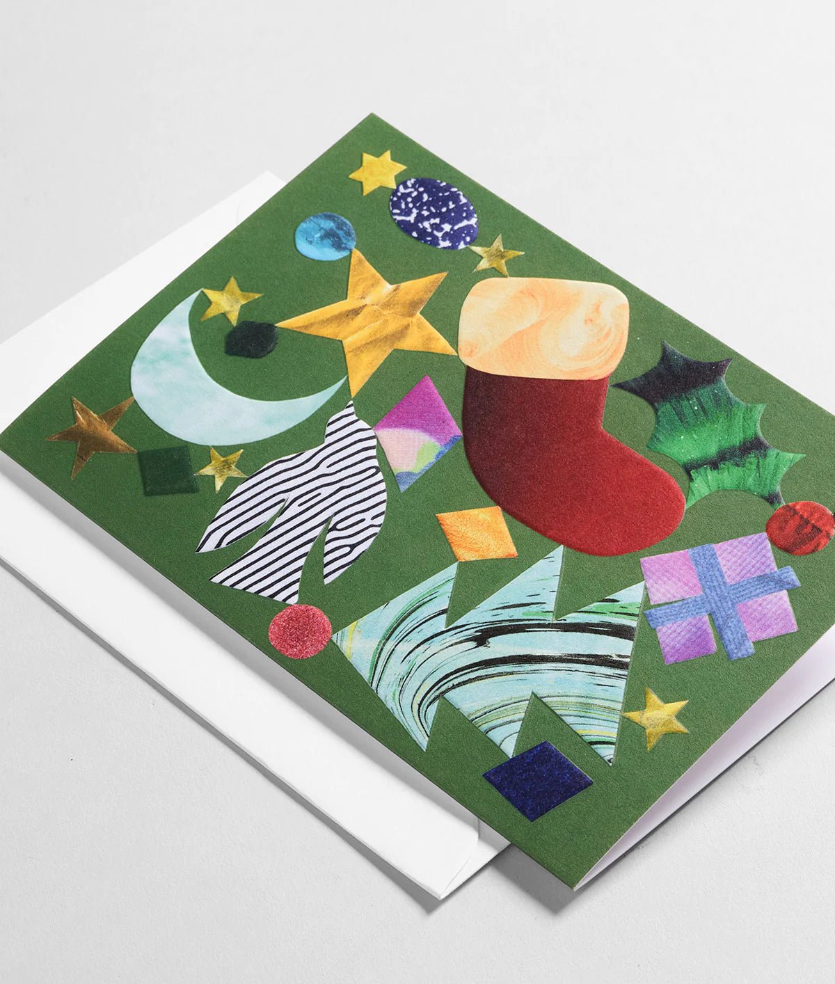 Abstract Christmas Embossed Card