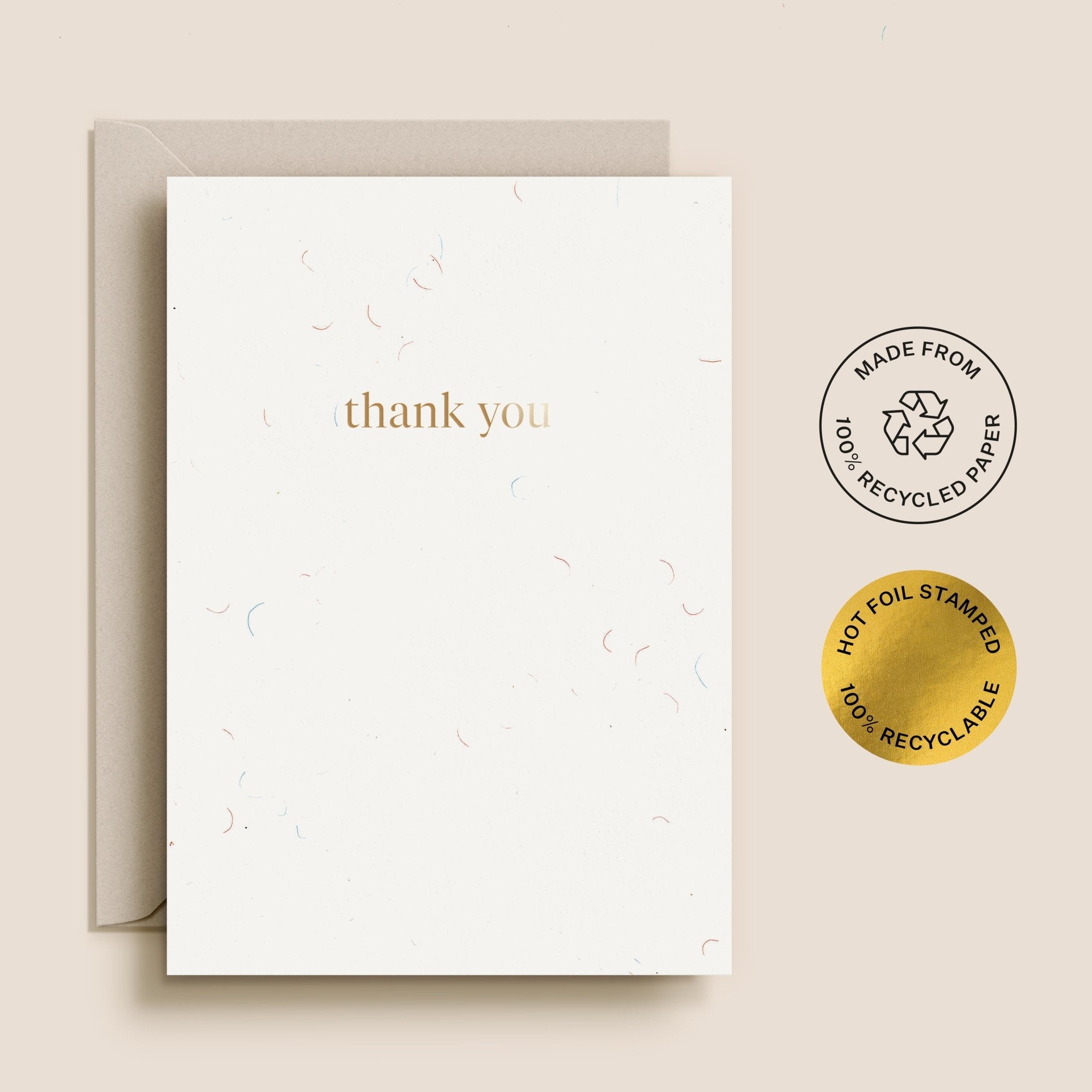 Hot Foil Stamped 'THANK YOU' Card