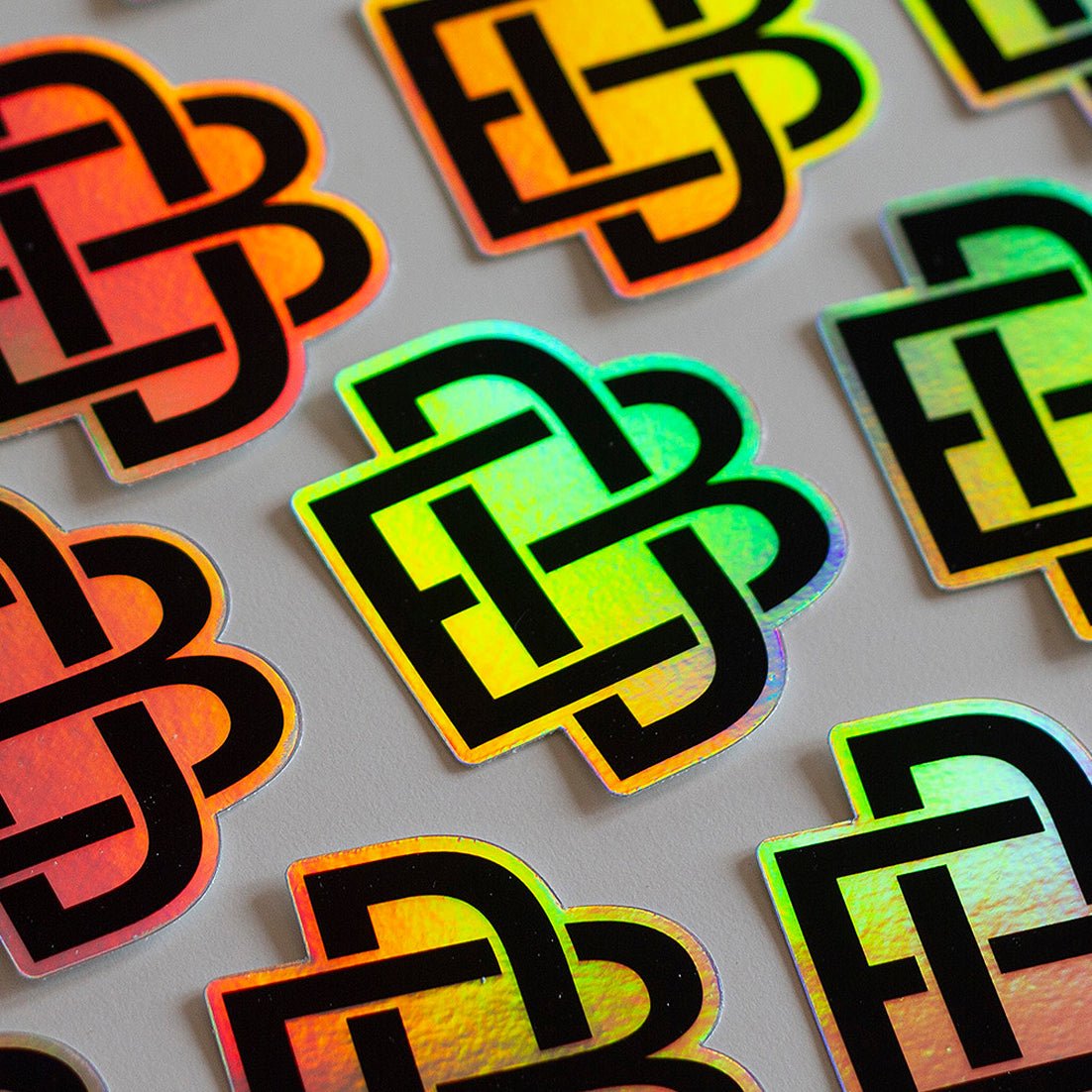 BD Monogram holographic sticker