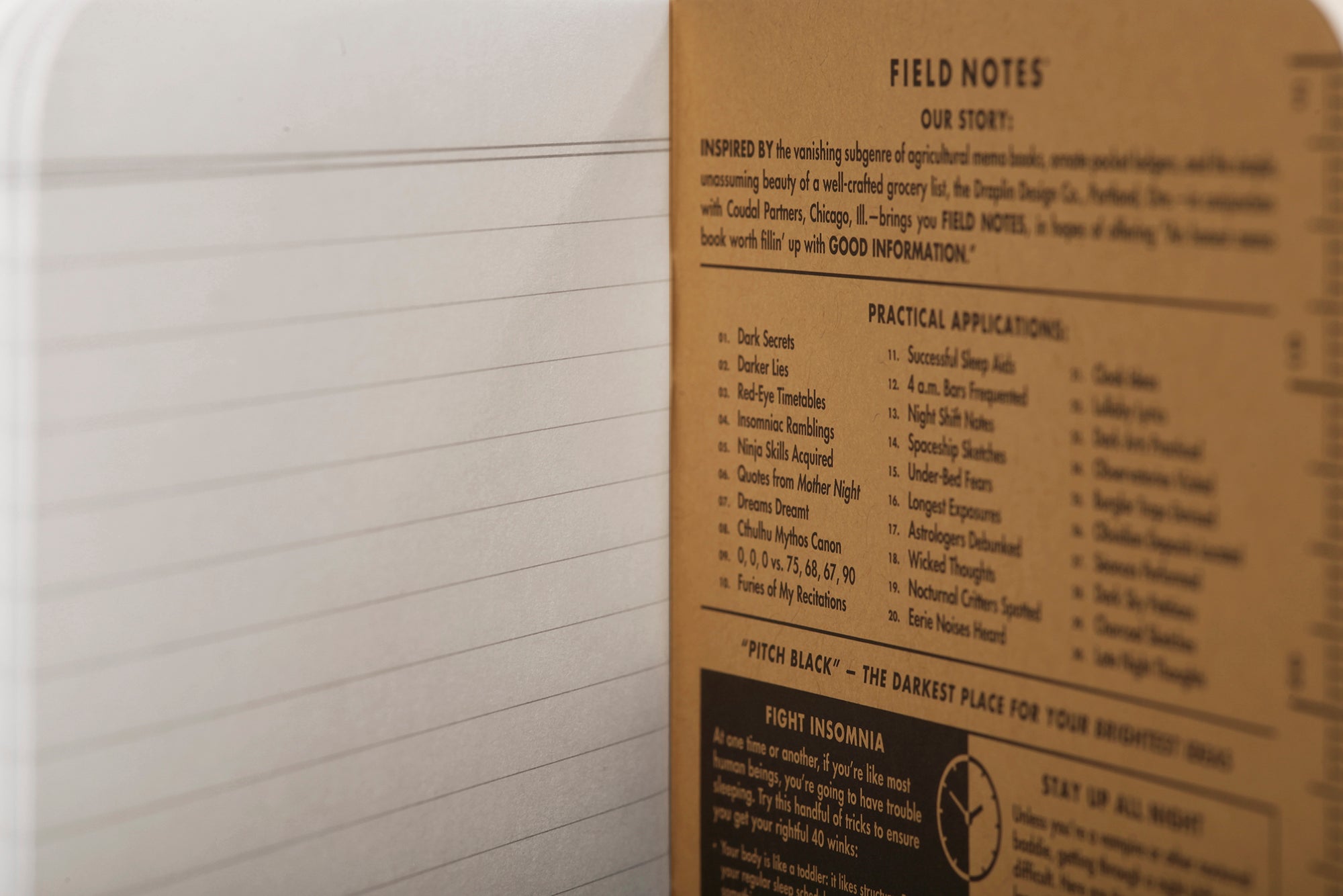 Field Notes: Pitch Black Note Book
