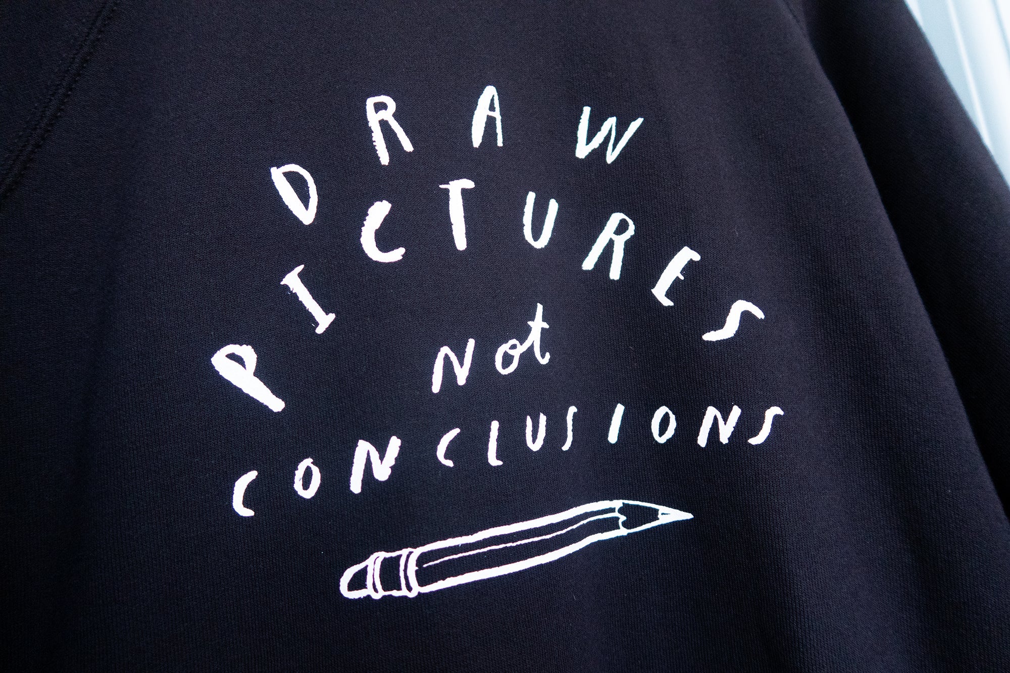 Oliver Jeffers 'Draw Pictures Not Conclusions' Sweatshirt