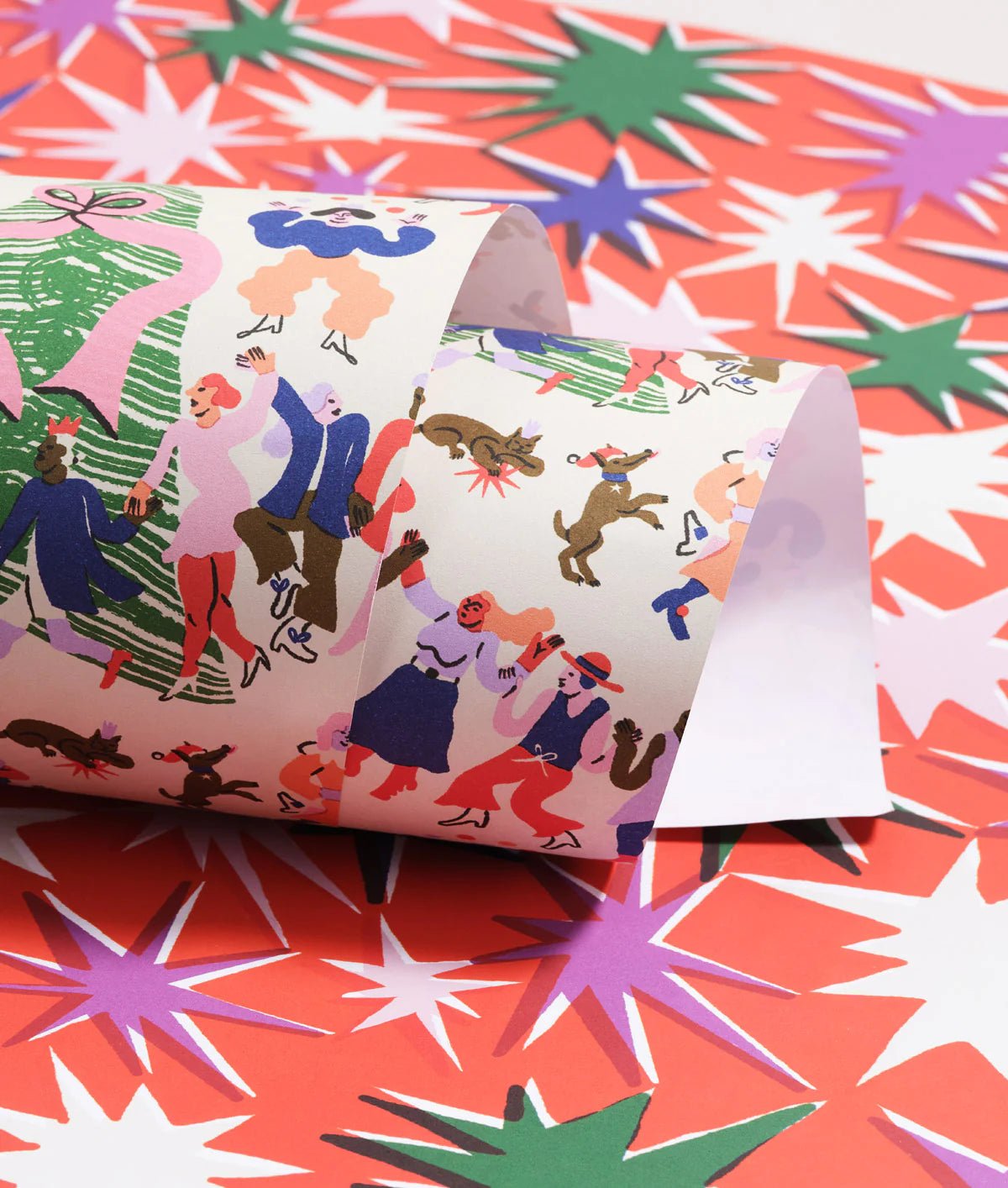 Christmas Festival Wrapping Paper – 3 Sheets