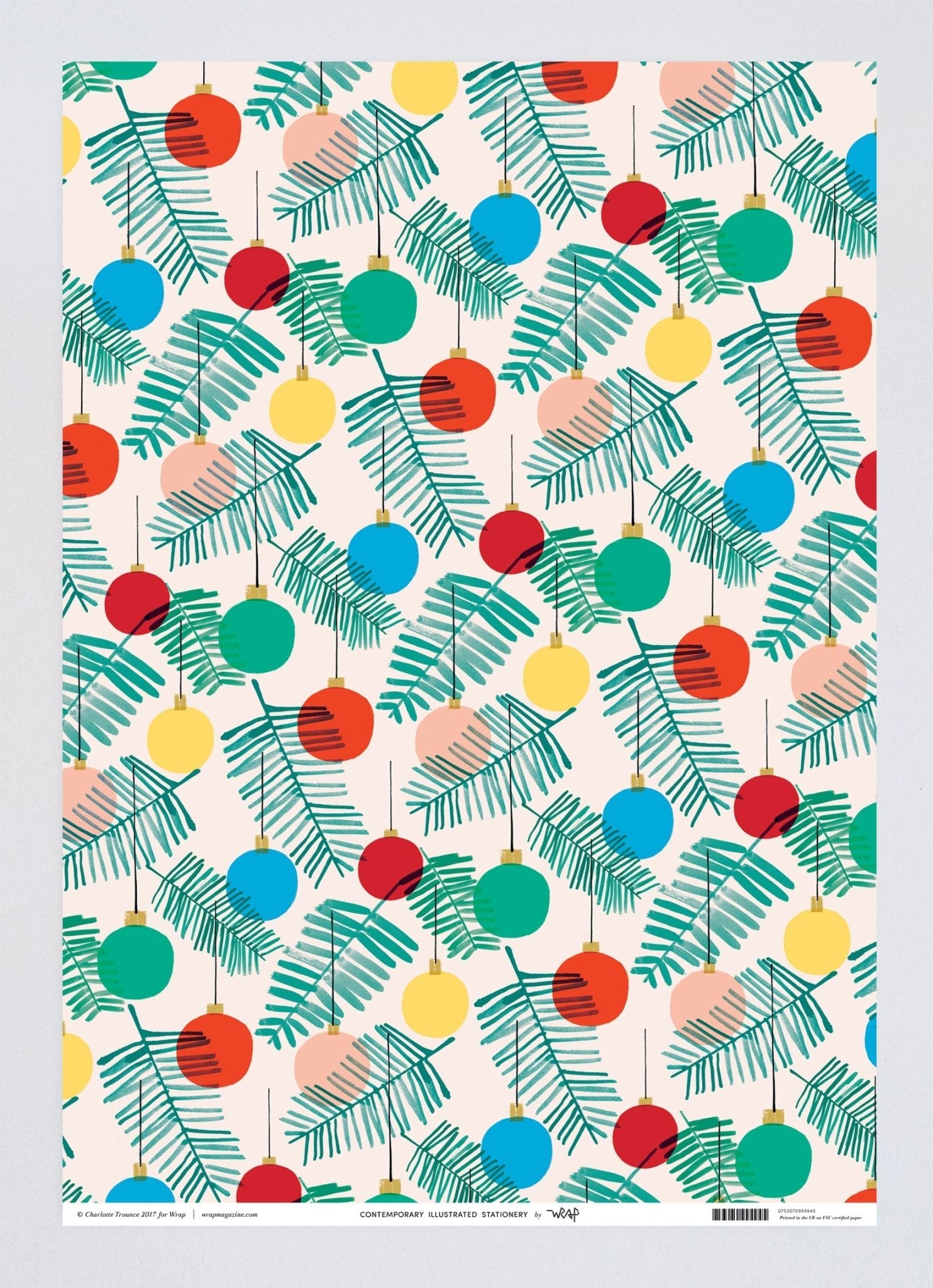 Baubles Gift Wrap – 3 Sheet
