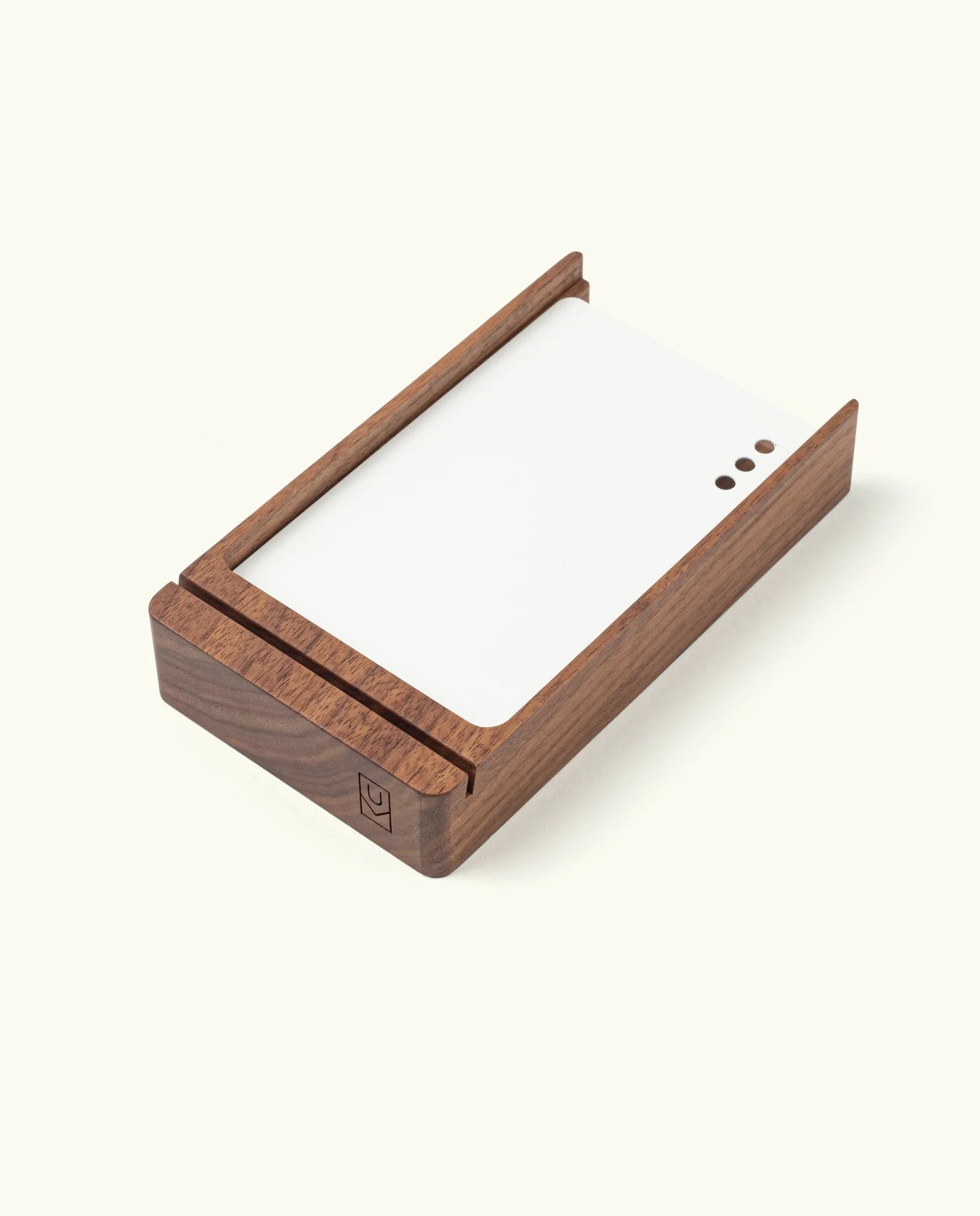 Analog Wood Card Holder