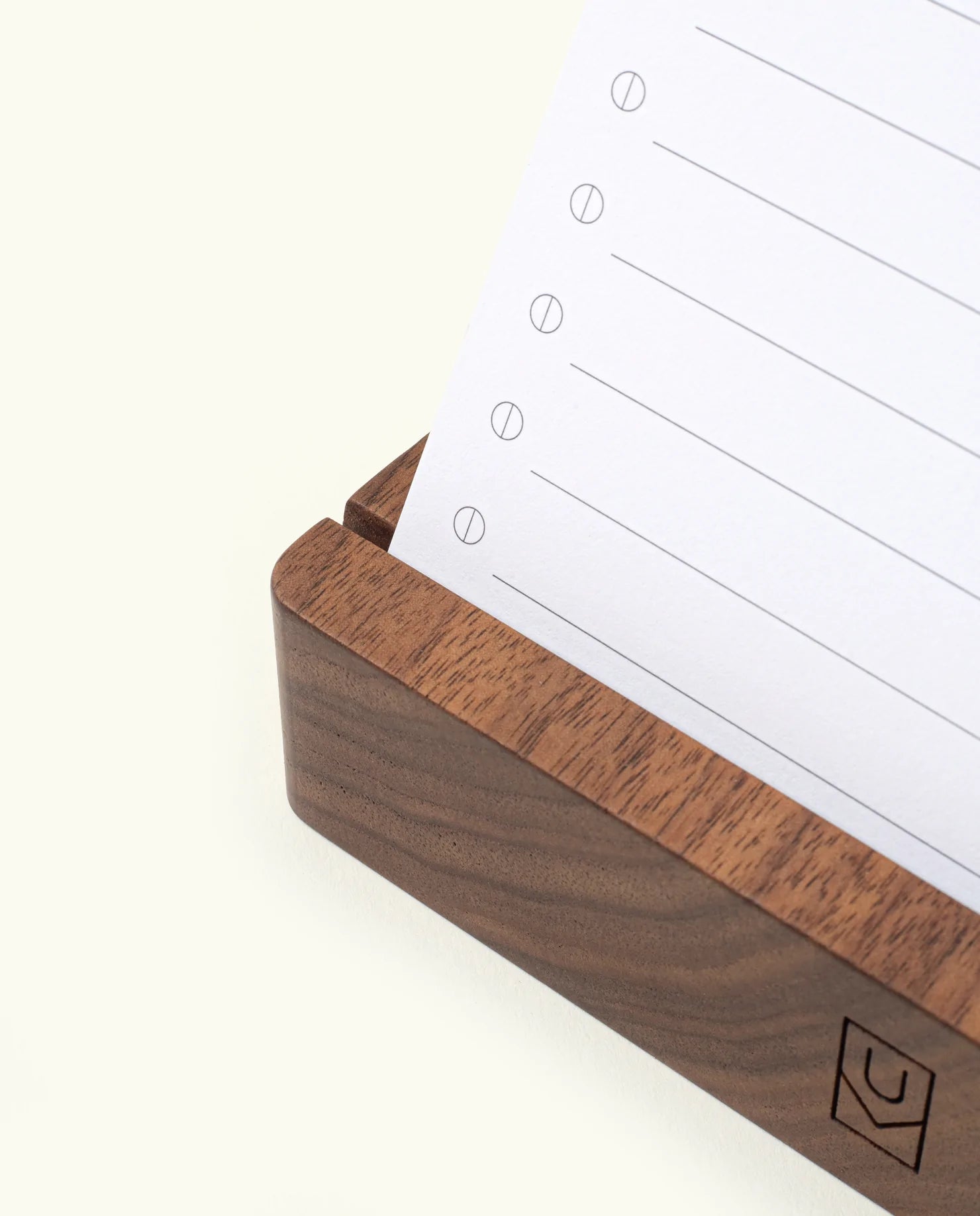 Analog Wood Card Holder