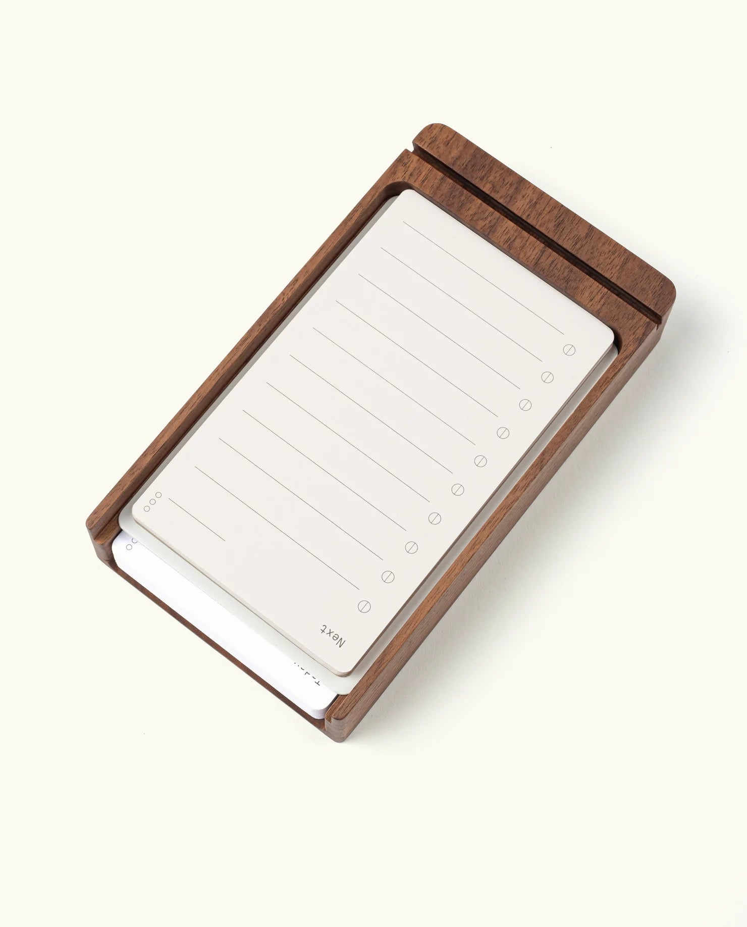 Analog Wood Card Holder