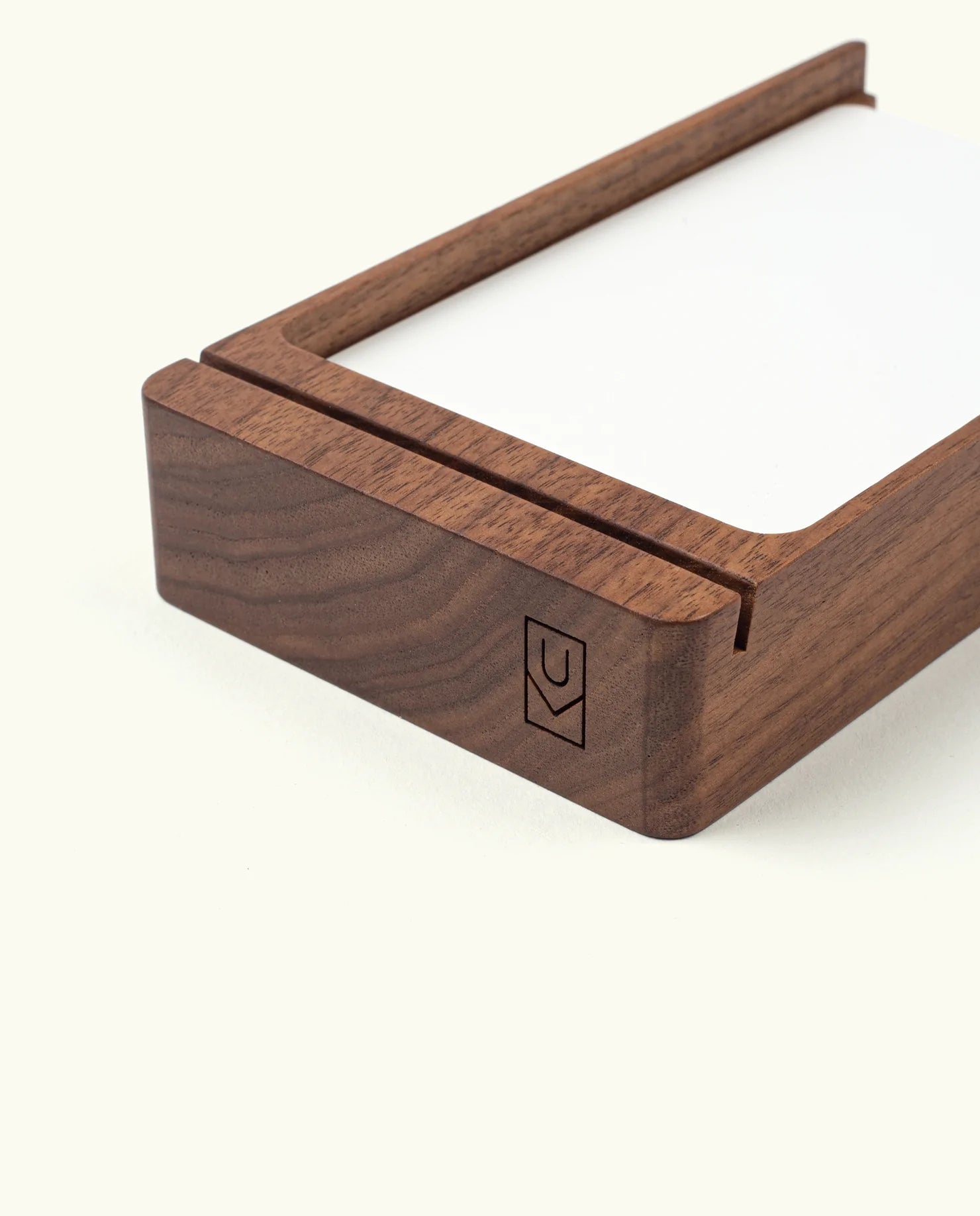 Analog Wood Card Holder