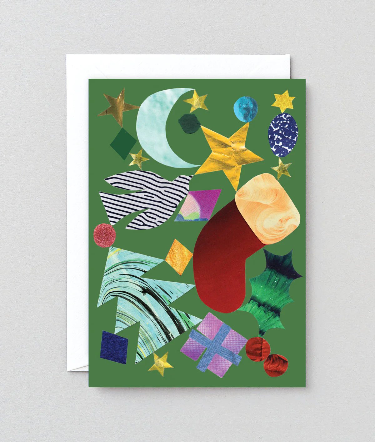 Abstract Christmas Embossed Card
