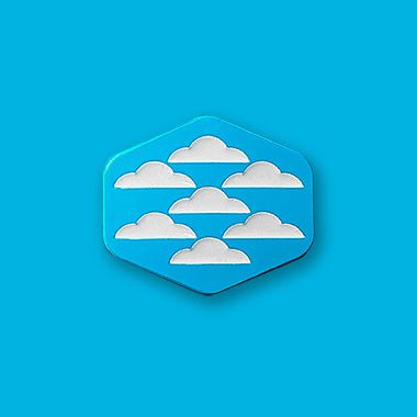 DDC-243 “Cumulus Clouds” Jean Jacket Pin Badge
