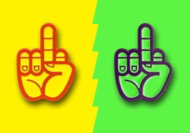 DDC-229 "Middle Finger" Jean Jacket Pin